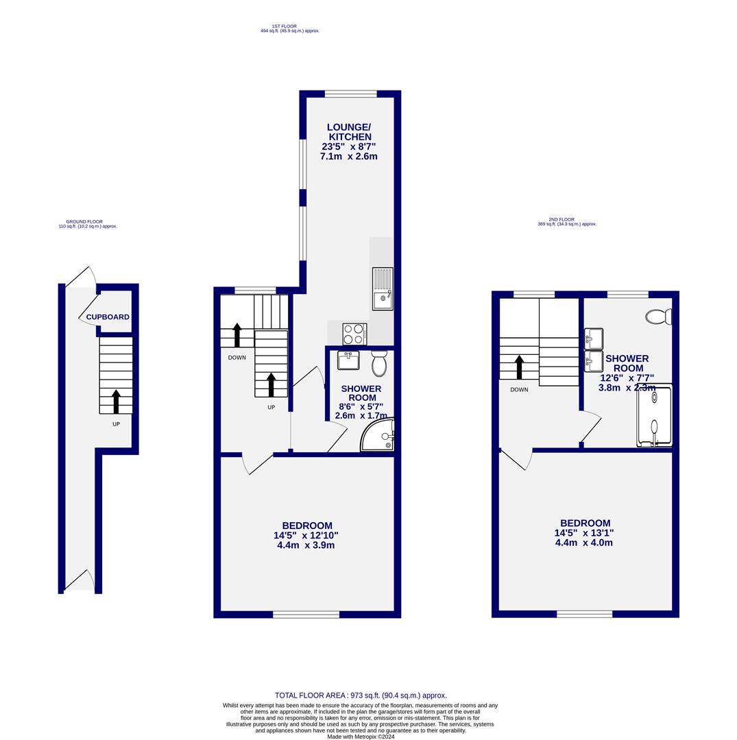 Floorplans For 73 Bootham, York, YO30 7DQ