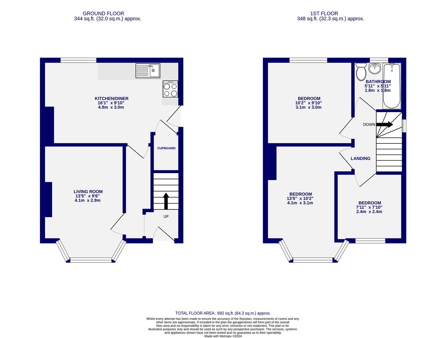 Floorplans For Owston Avenue, Hull Road, York, YO10 3AJ