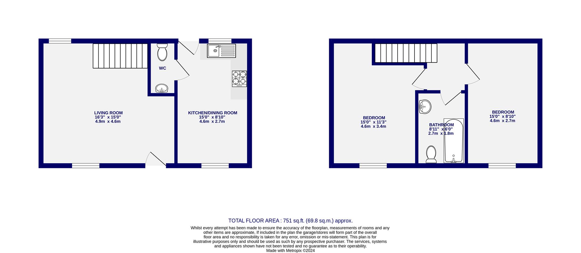 Floorplans For Robert Street, Selby, YO8