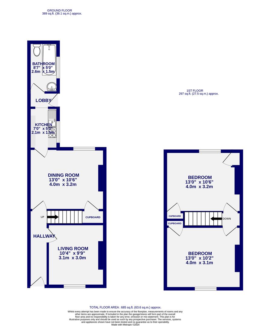 Floorplans For Adelaide Street, South Bank, York, YO23 1DL