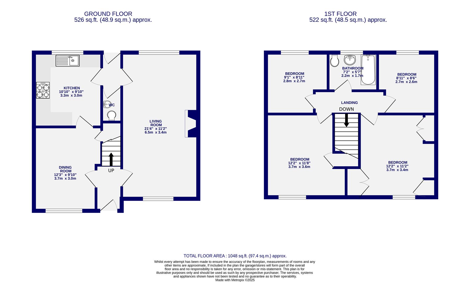 Floorplans For Harrow Glade, Clifton, York, YO30