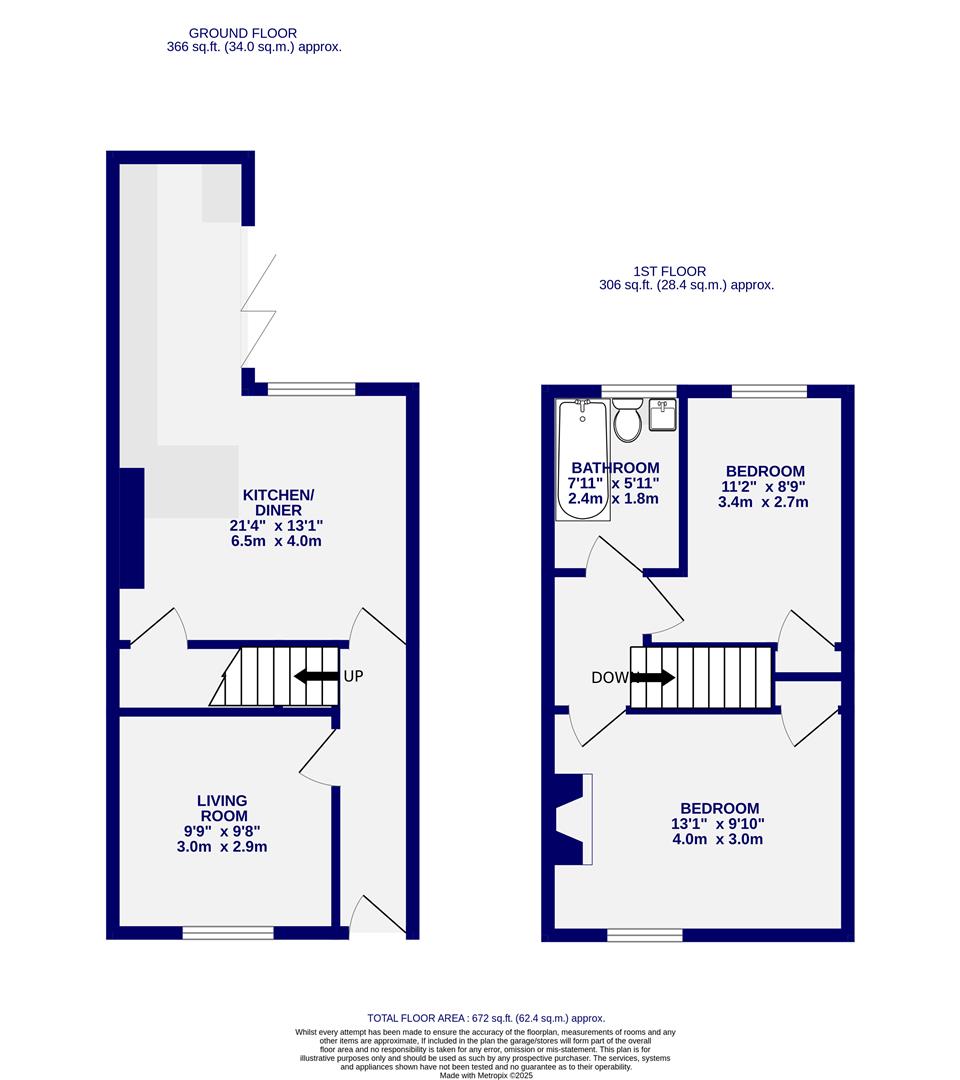 Floorplans For Trafalgar Street, South Bank, York, YO23 1HT