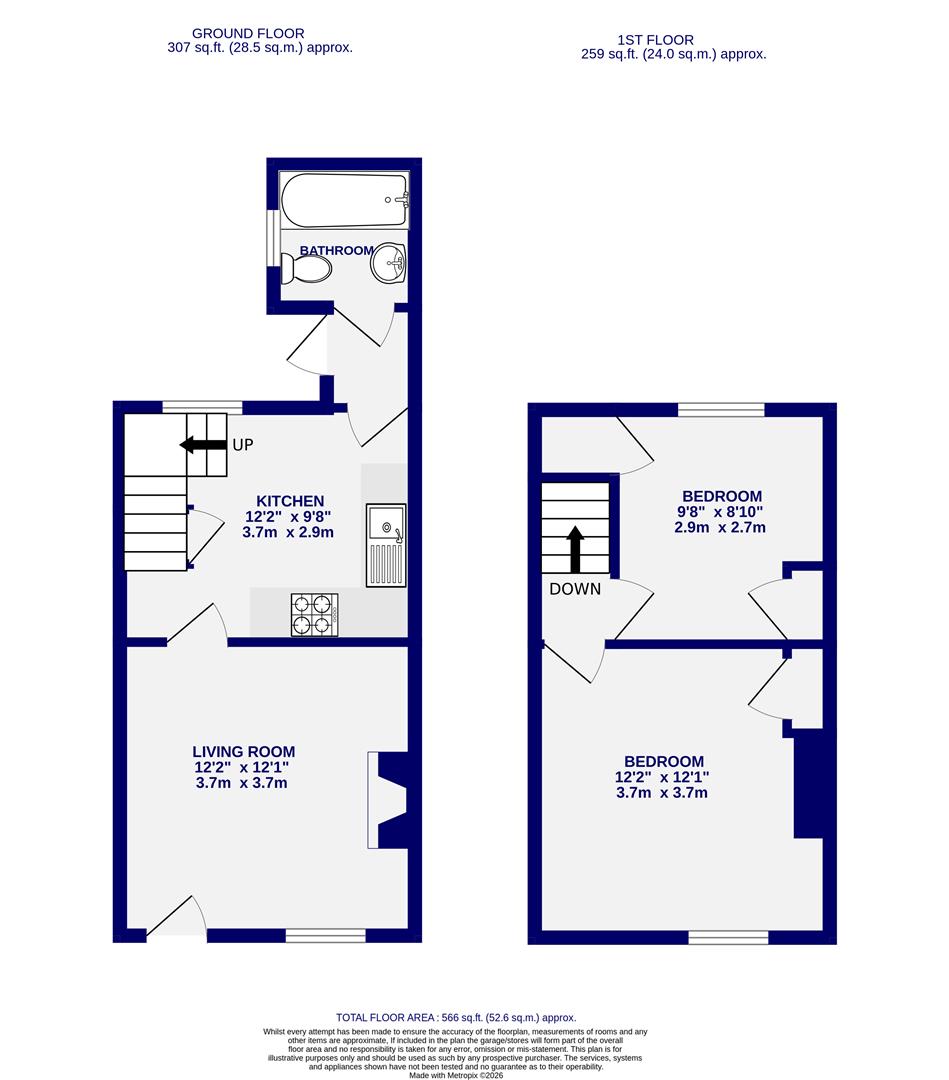 Floorplans For Lockwood Street, Monkgate, York, YO31 7QY