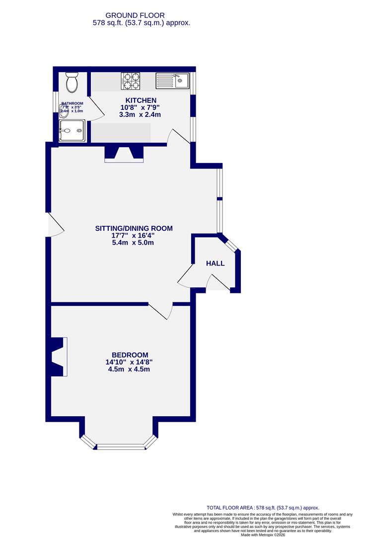 Floorplans For Ground Floor Flat, Heslington Lane, Fulford