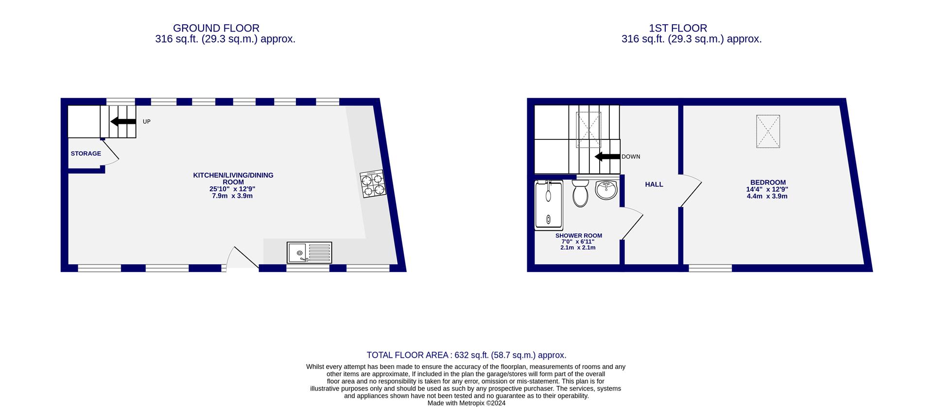 Floorplans For 7A Briggs Street, York, YO31 8HW