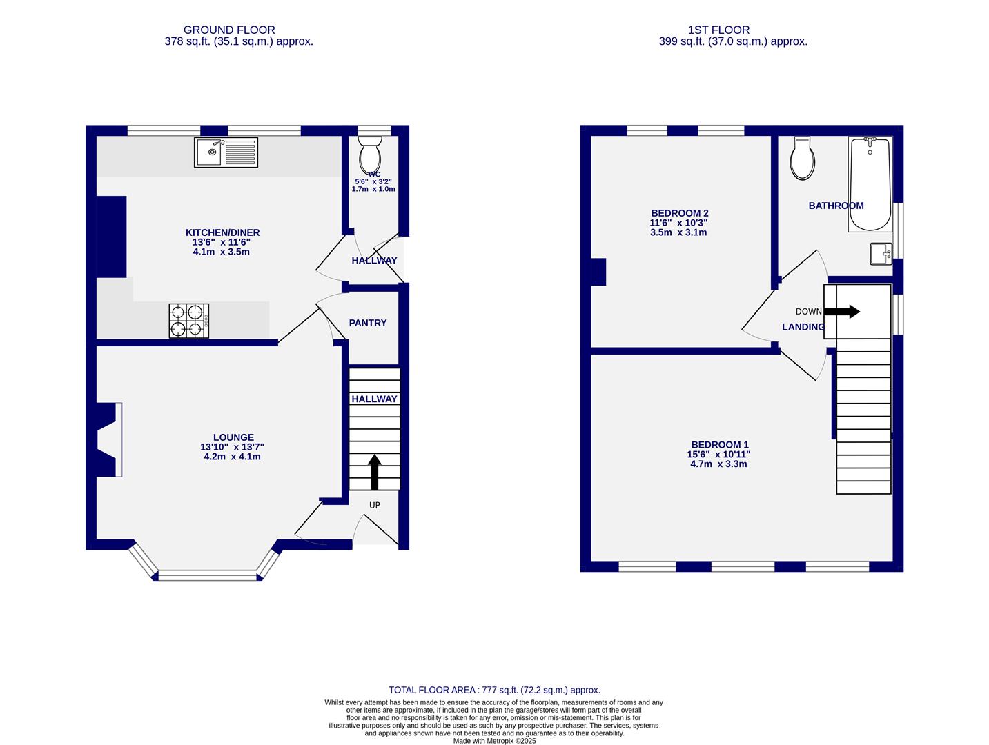 Floorplans For Bede Avenue, Clifton, York, YO30 6ED