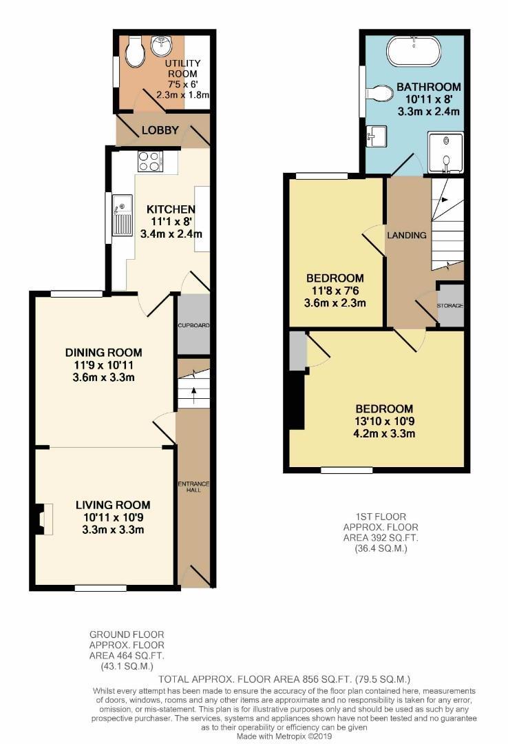 Floorplans For Gray Street, York, YO23 1BN