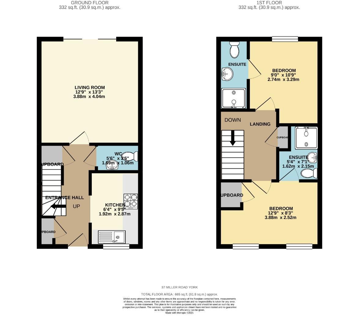 Floorplans For Miller Road, Off Water Lane, York, YO30 6QH