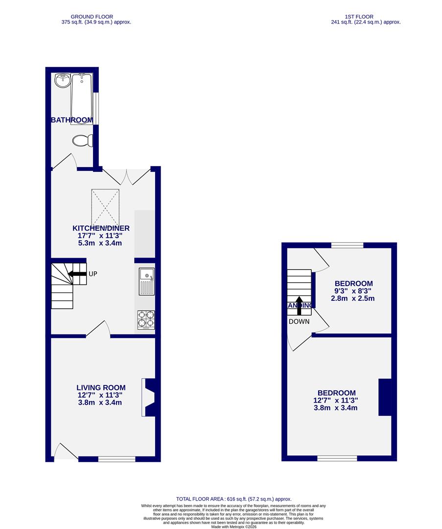 Floorplans For Hanover Street East, York, YO26 4YF