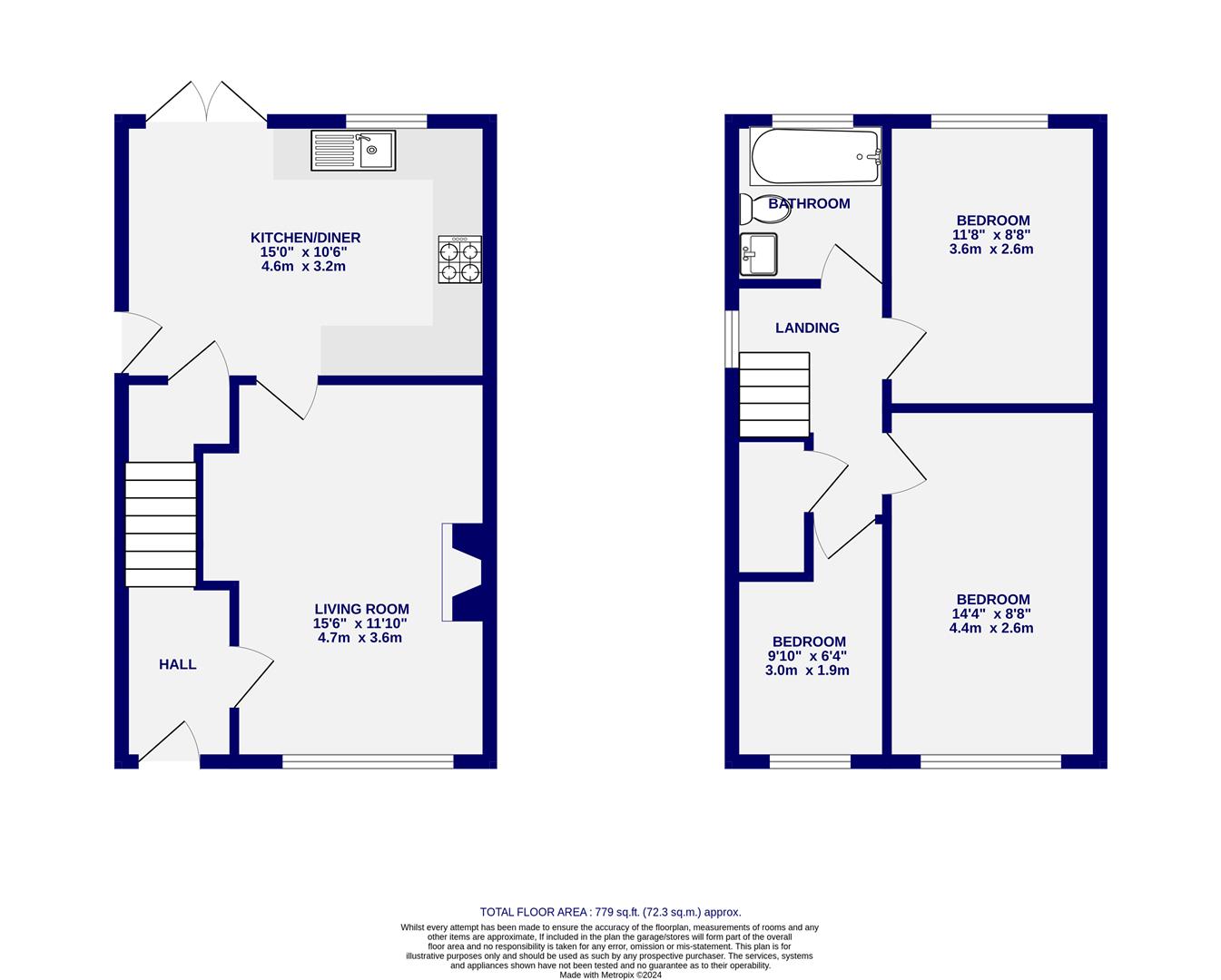 Floorplans For Milton Carr, Rawcliffe, York, YO30