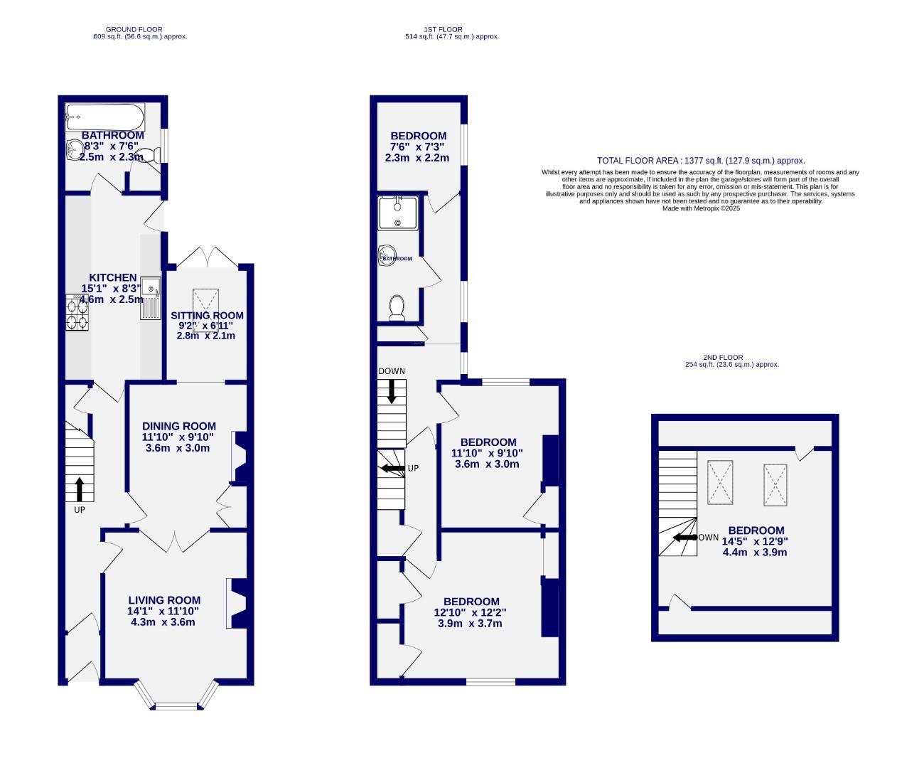 Floorplans For Baile Hill Terrace, Bishophill, York, YO1 6HF