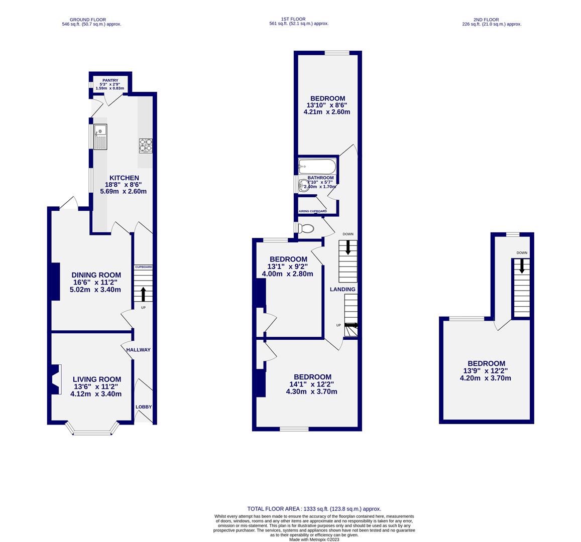 Floorplans For First Avenue, Heworth, York, YO31 7YQ