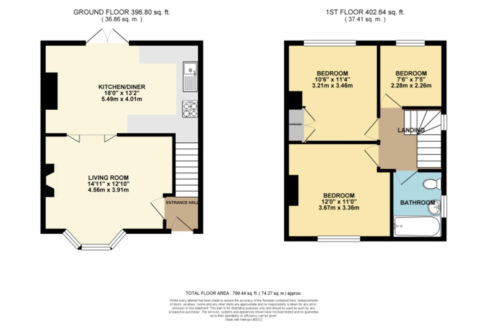 Floorplans For Dodsworth Avenue, York, YO31 8TZ