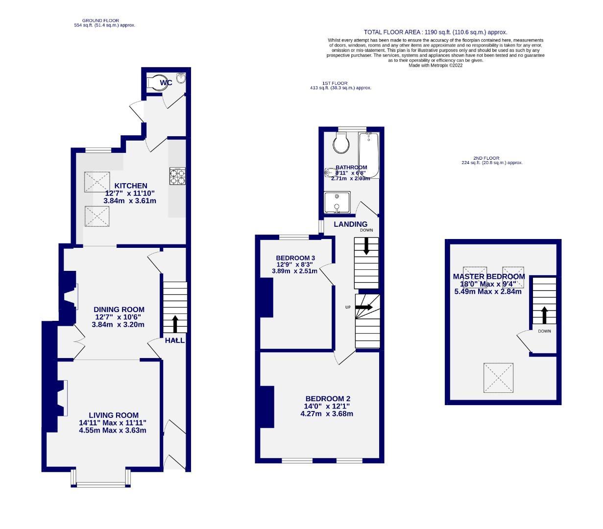 Floorplans For Burton Stone Lane, York, YO30 6DF