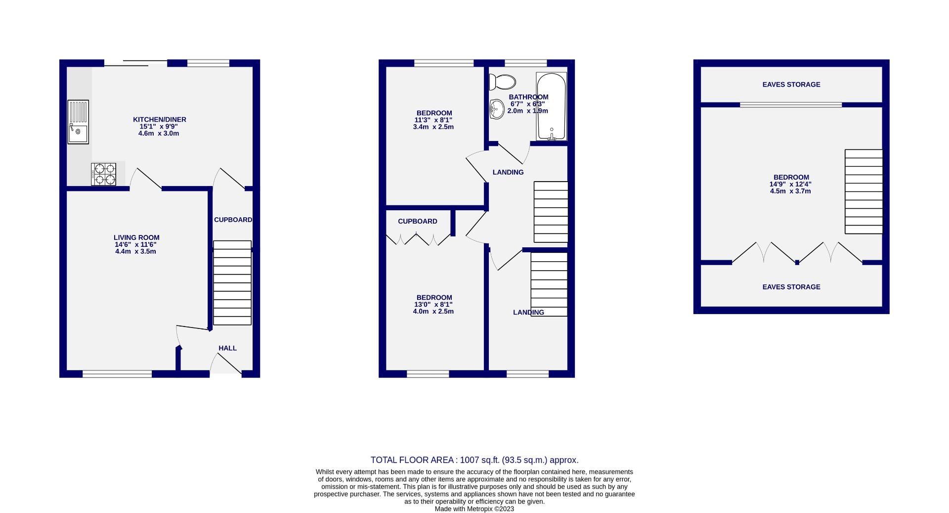 Floorplans For Holyrood Drive, Rawcliffe, York