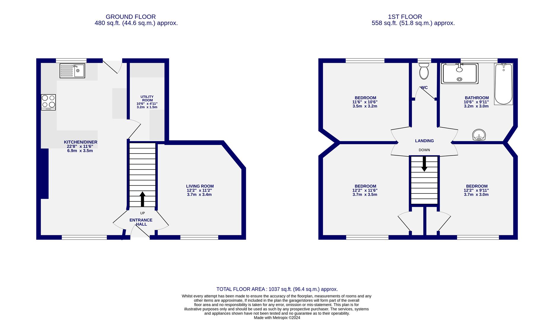 Floorplans For St Catherines Cottage, Moorlands Road, Skelton, York, YO31 1YA