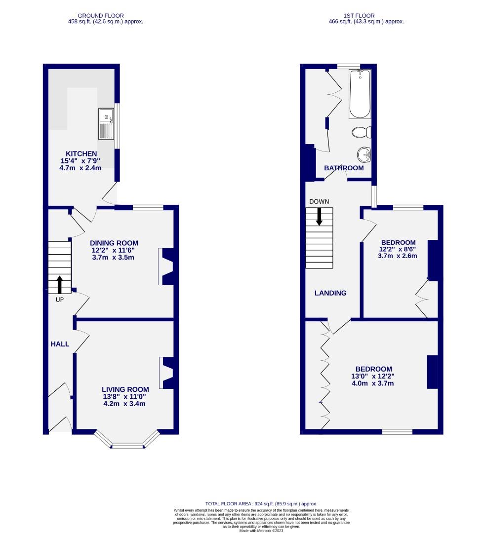 Floorplans For Grove View, off Bootham, York