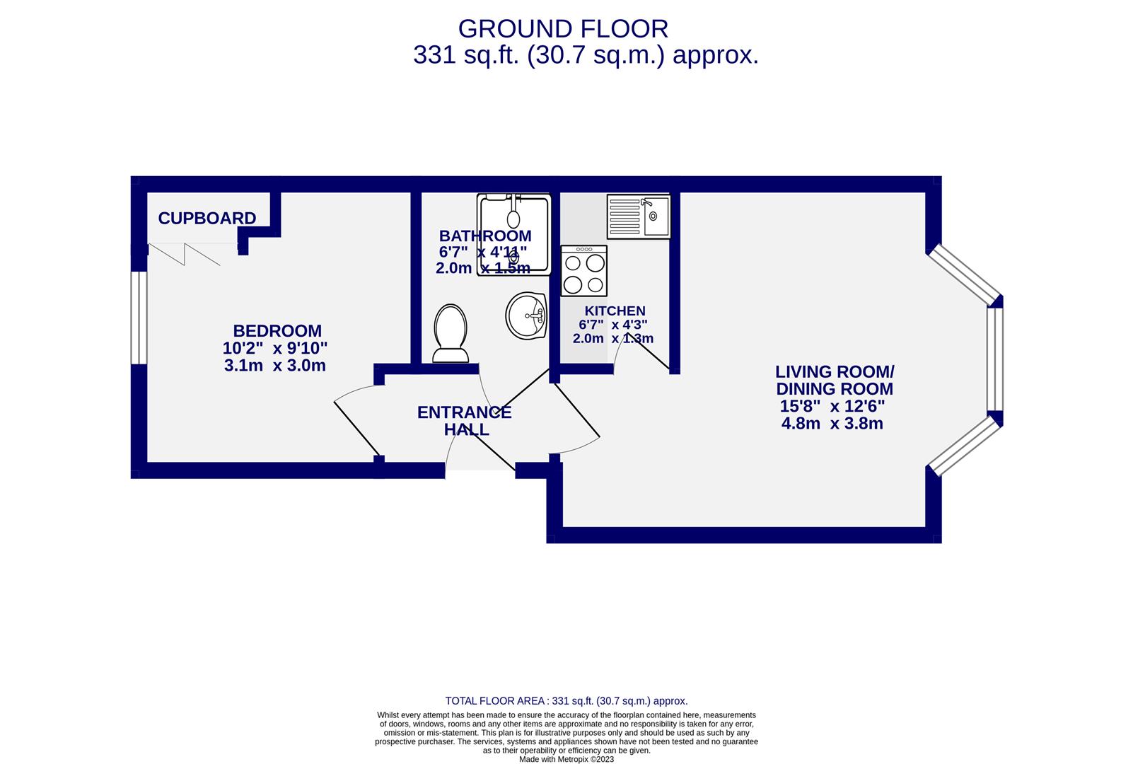 Floorplans For First Floor Flat, Bishopthorpe Road, York