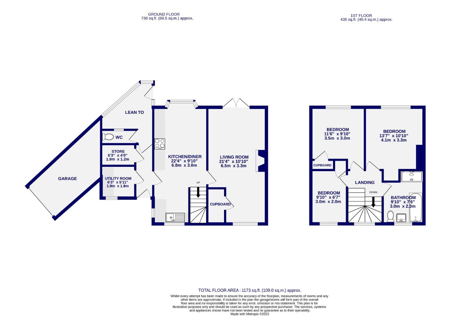 Floorplans For South Crescent, South Back Lane, Terrington, York