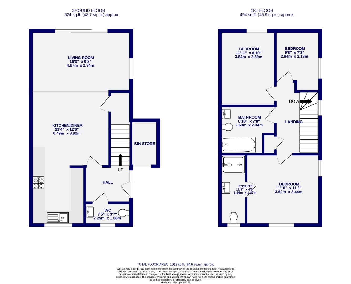 Floorplans For The Betony, Plot 36 Lowfield Green, Acomb, York