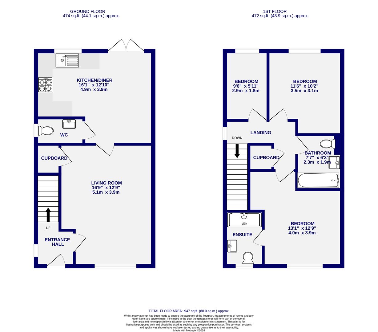 Floorplans For Millfield Lane, Boroughbridge Road, Upper Poppleton, York, YO26 6PD