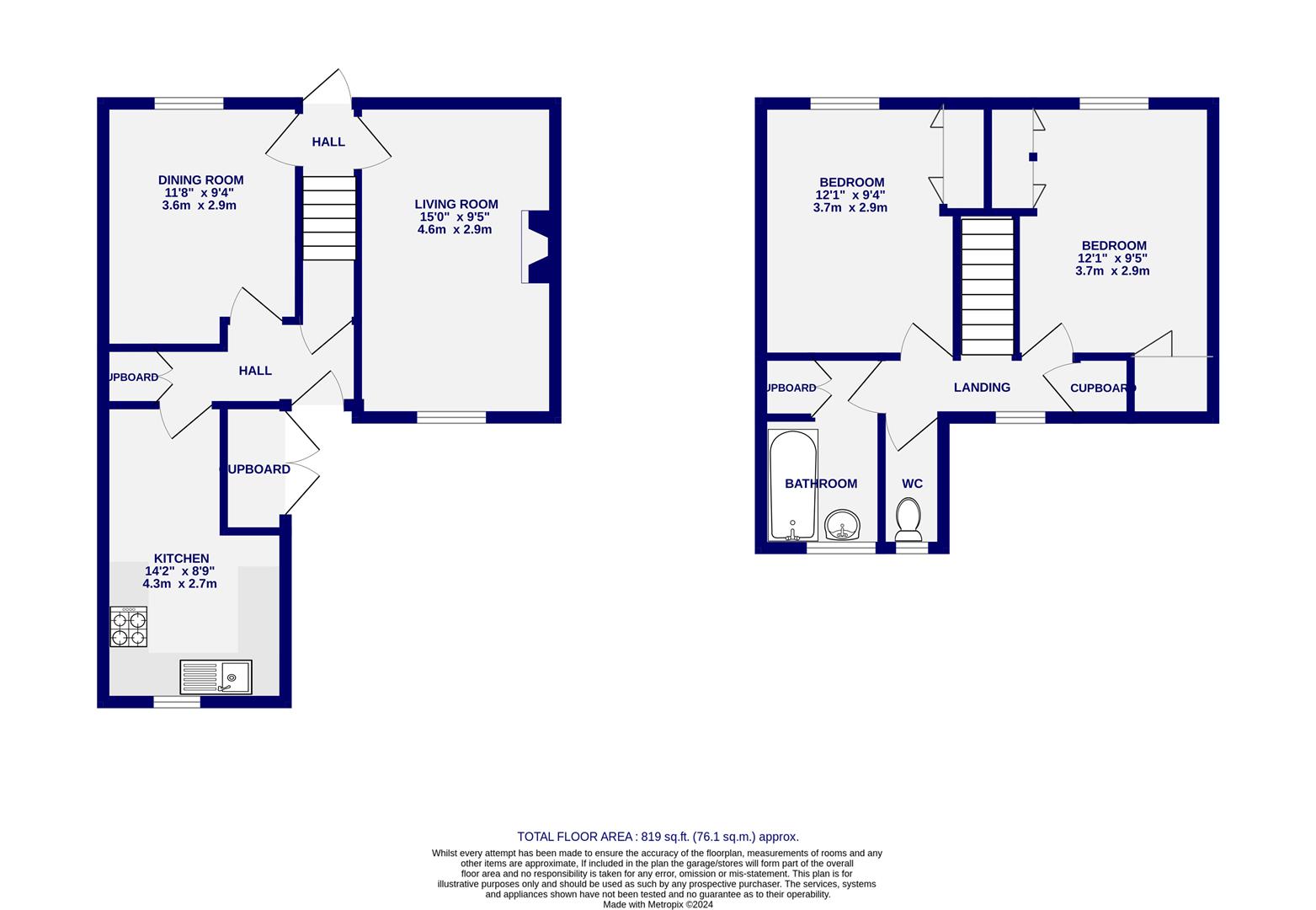 Floorplans For Hollis Crescent, Strensall, York, YO32 5SP