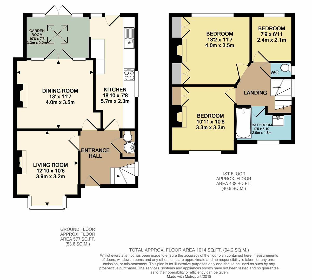 Floorplans For Fellbrook Avenue, Acomb, York, YO26 5PT