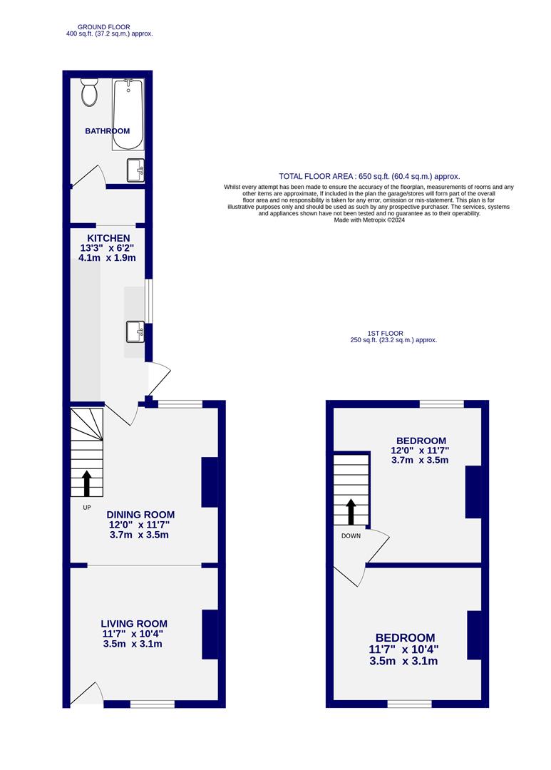 Floorplans For Baker Street, York, YO30 7AY