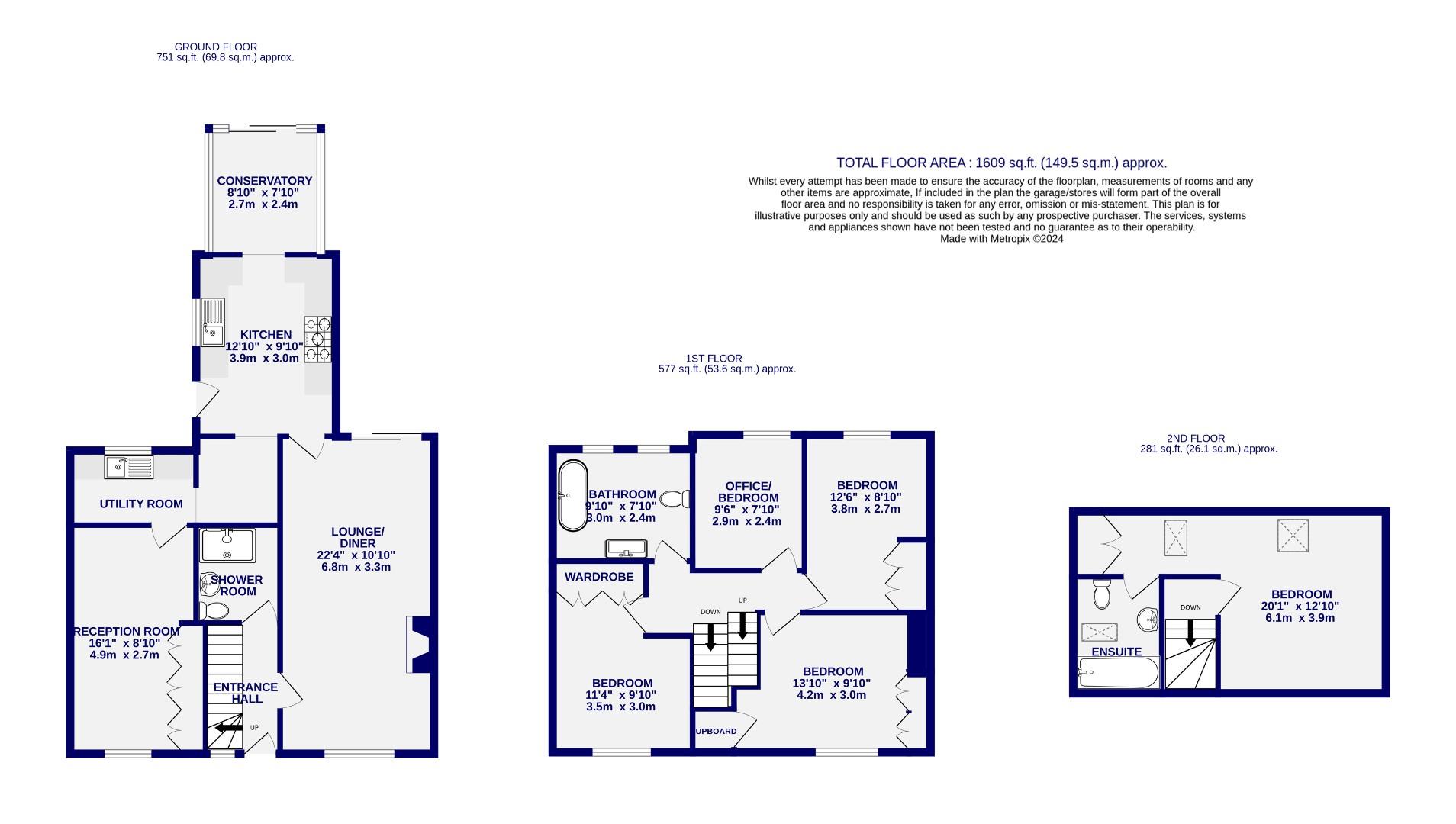 Floorplans For Bridge Road, Bishopthorpe, York