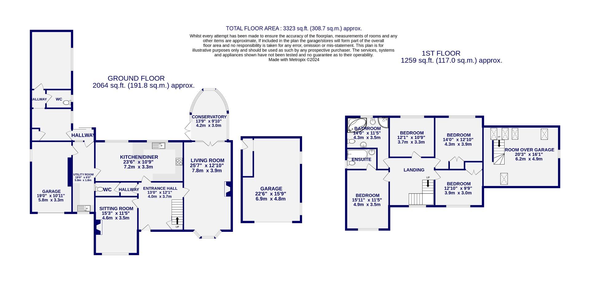 Floorplans For Sandy Lane, Stockton On The Forest, York