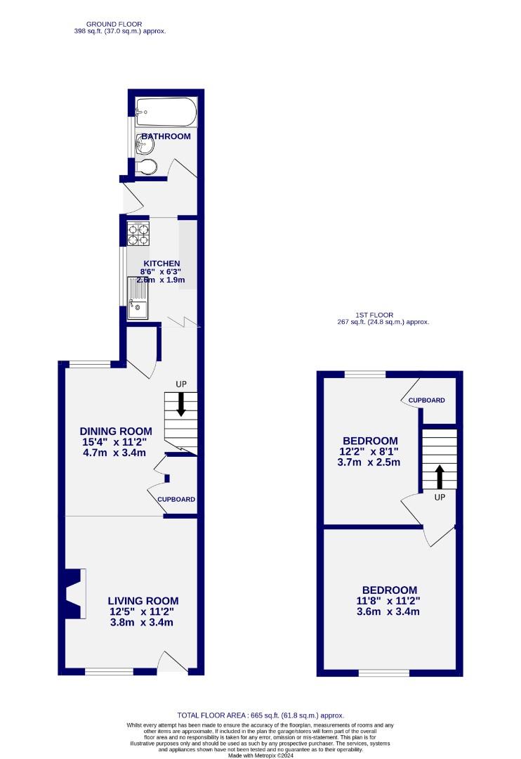 Floorplans For Upper Newborough Street, YORK