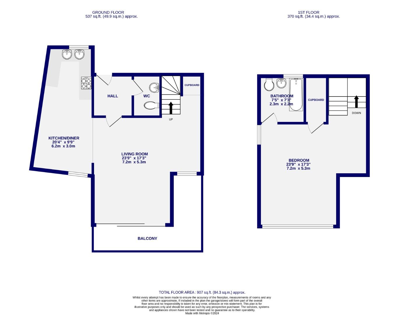 Floorplans For Stonegate Court, Blake Street, YORK