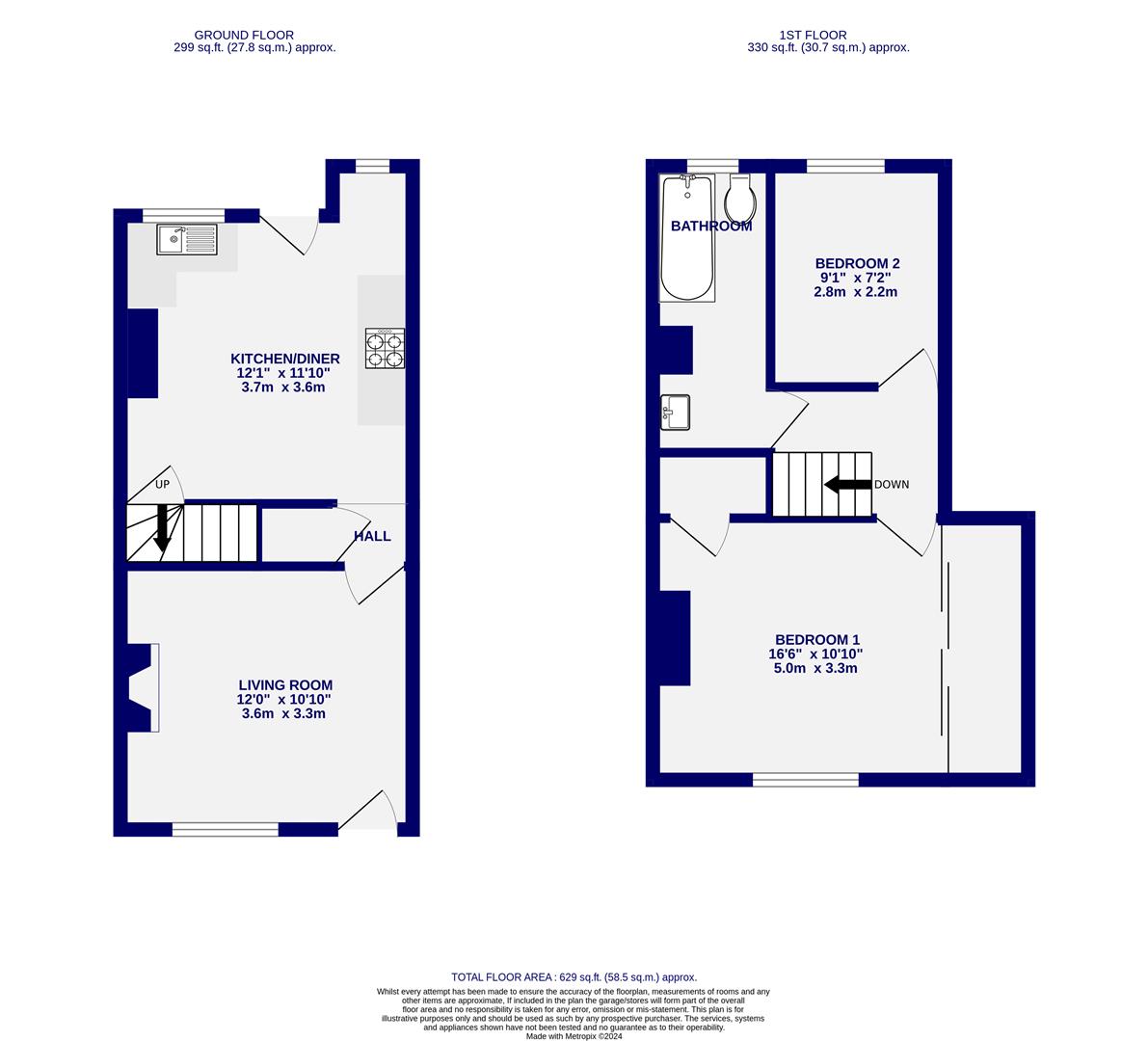 Floorplans For Levisham Street, York