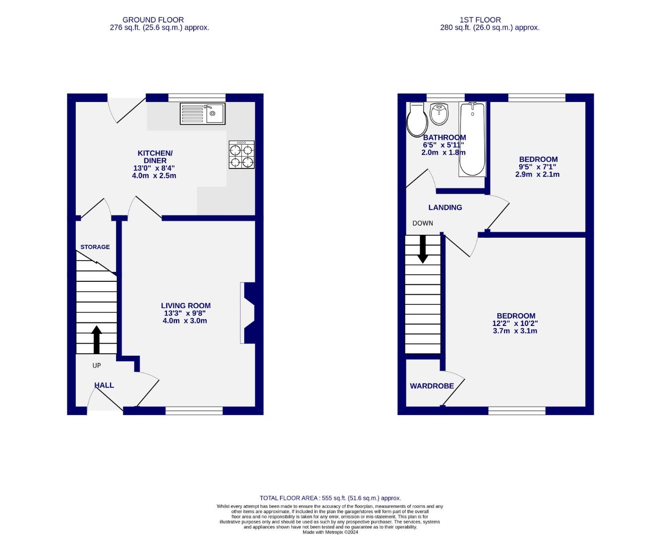 Floorplans For Ambrose Street, Fulford, York