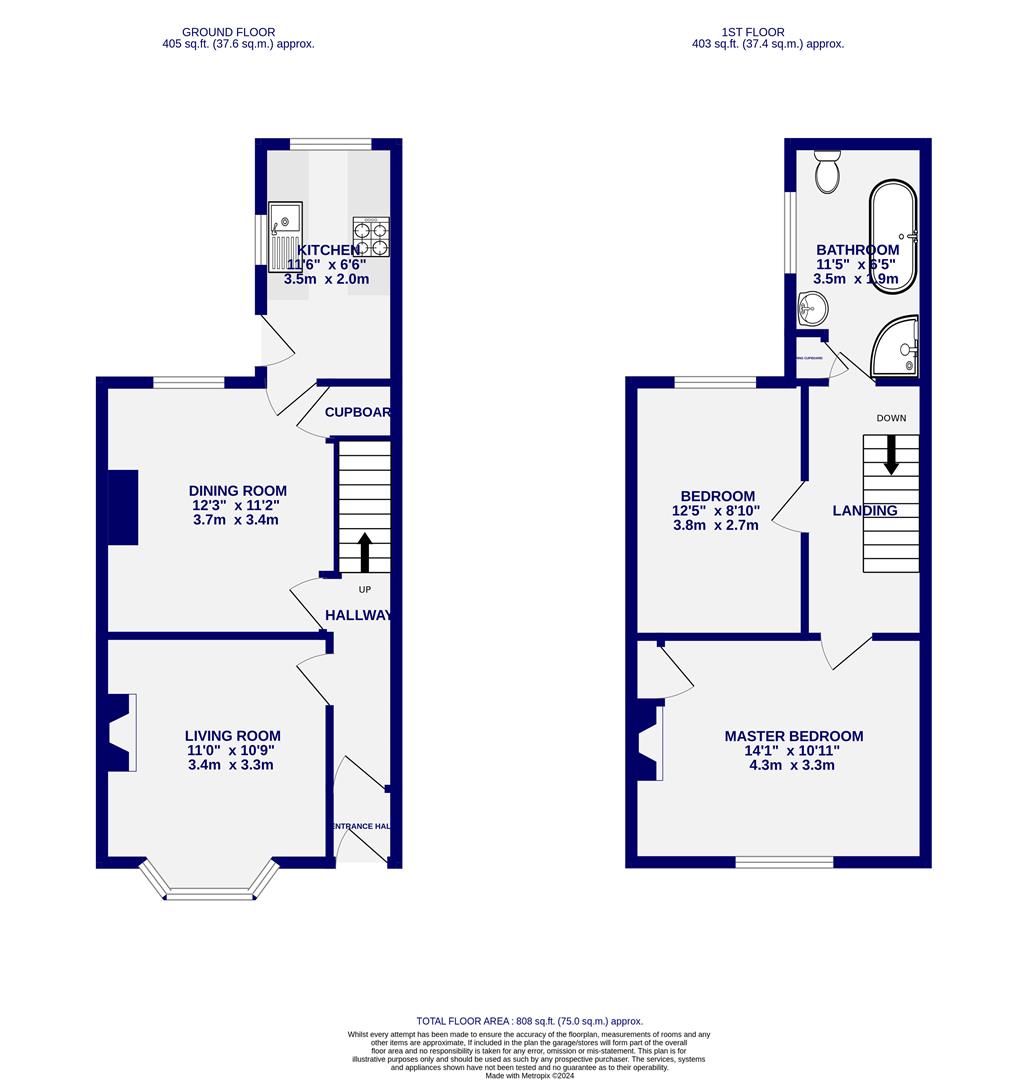 Floorplans For Neville Street, Off Haxby Road