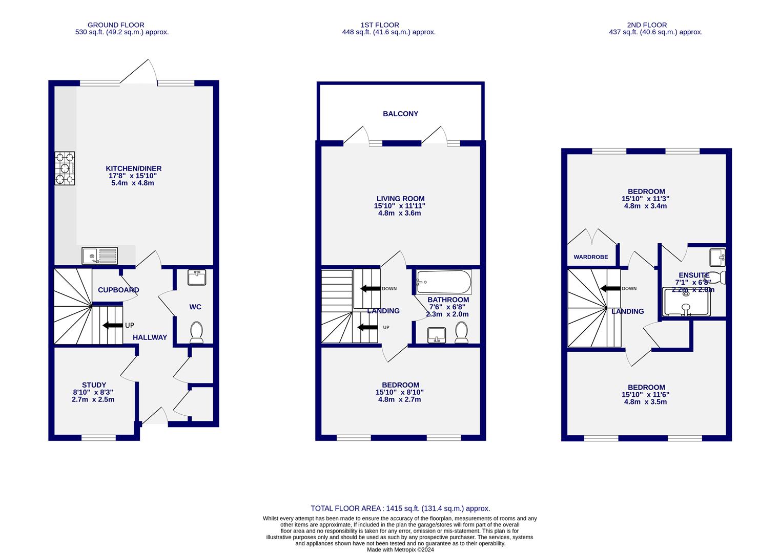 Floorplans For Clock Tower Way, York, YO23 1PP