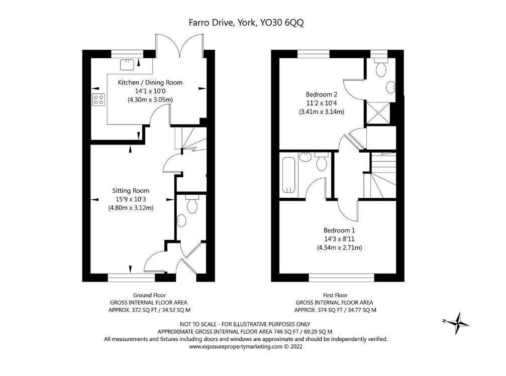 Floorplans For Farro Drive, York, YO30 6QQ