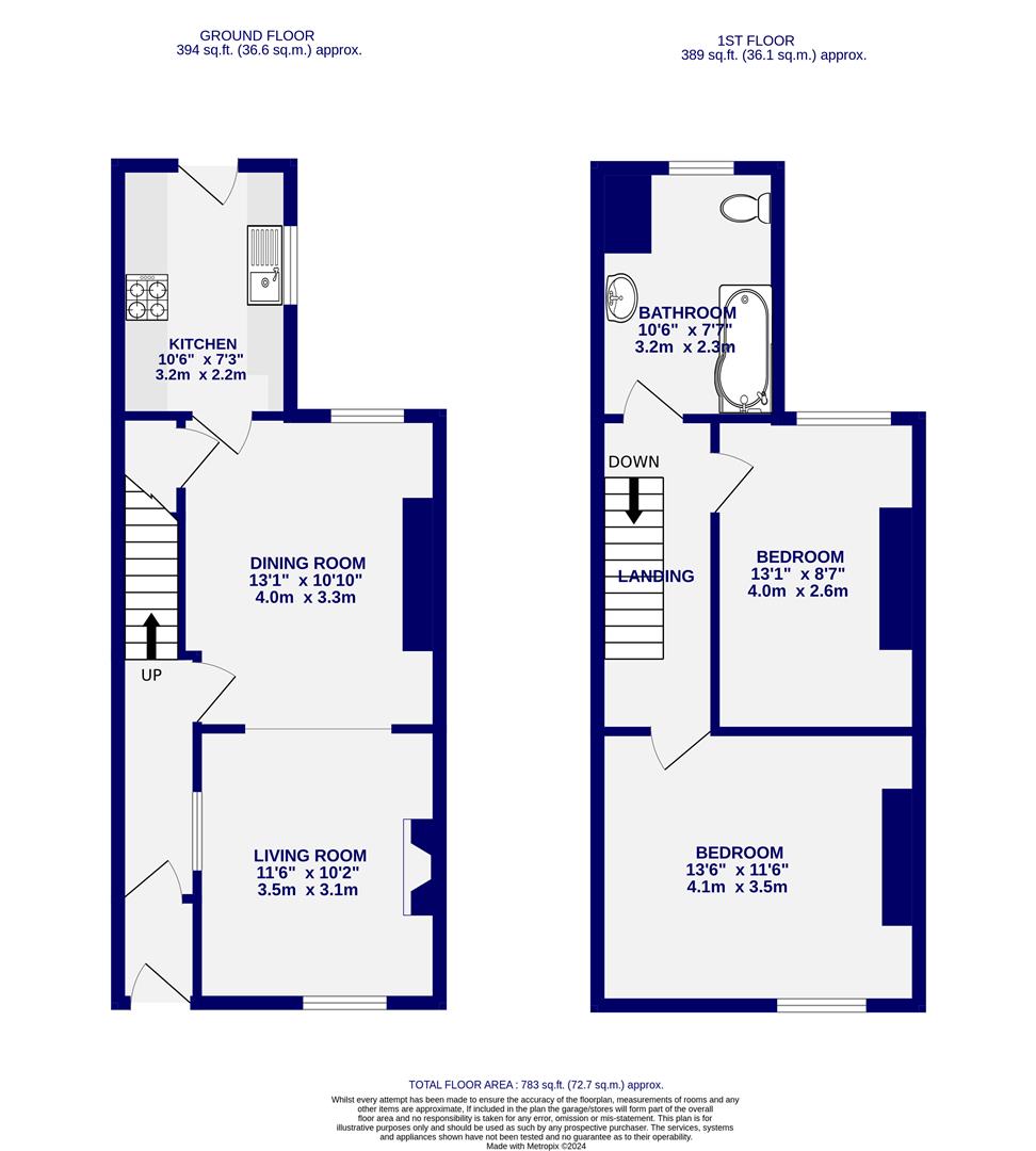 Floorplans For Amberley Street, York, YO26 4SD
