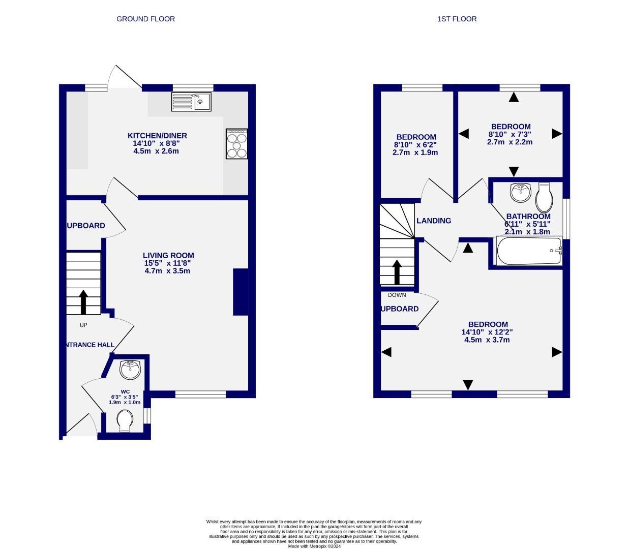 Floorplans For Darwin Close, Huntington, York, YO31 9PB