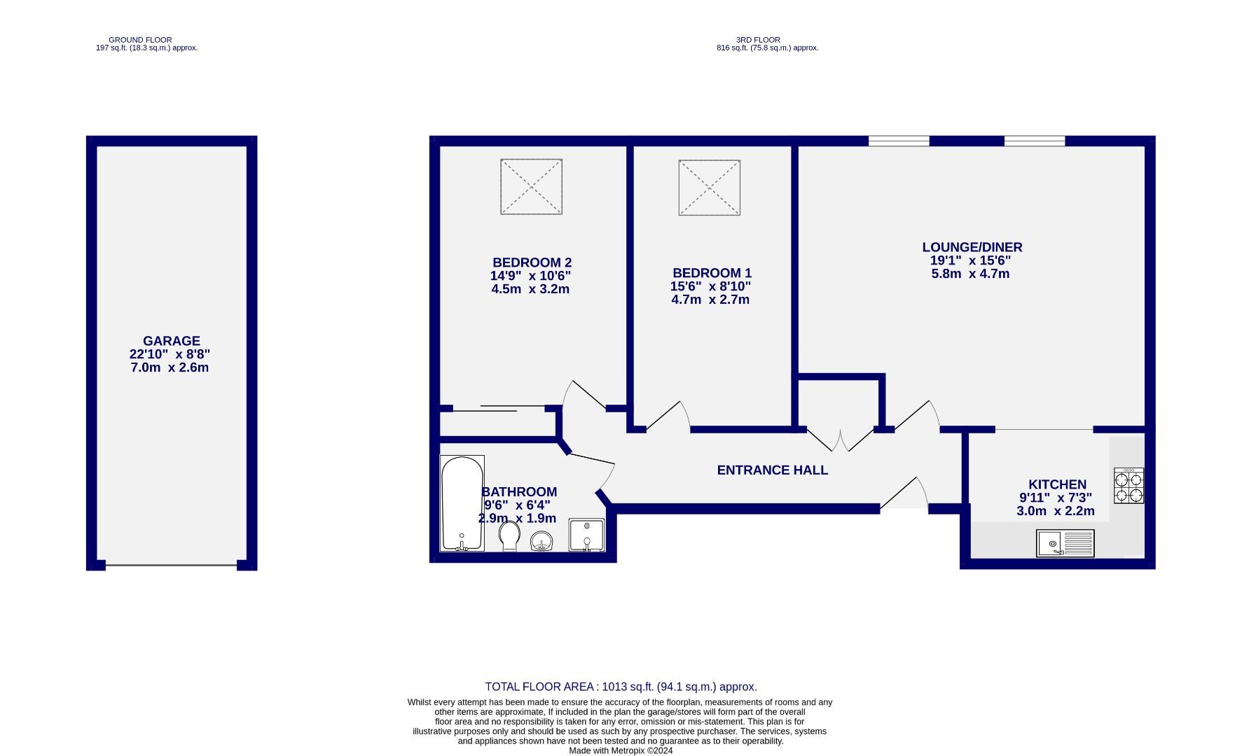 Floorplans For Shelley House, Monument Close, York