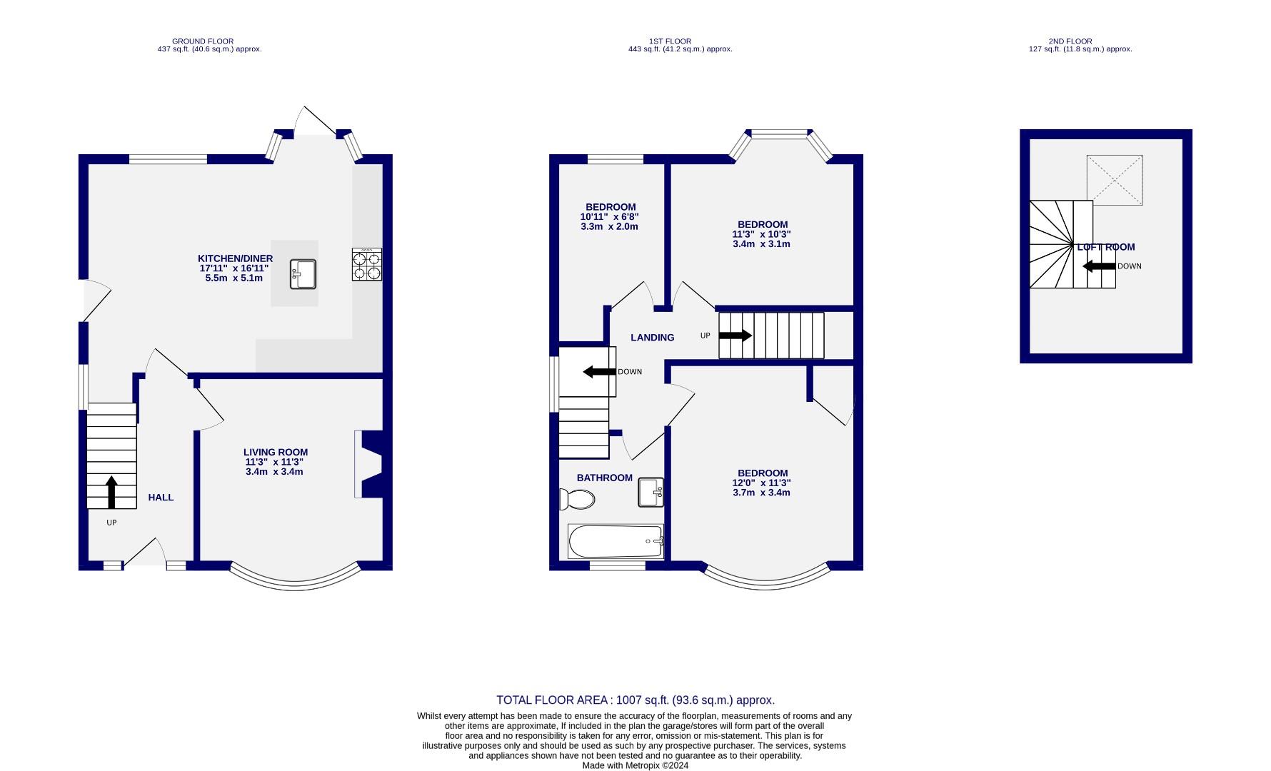 Floorplans For Burnholme Avenue, York