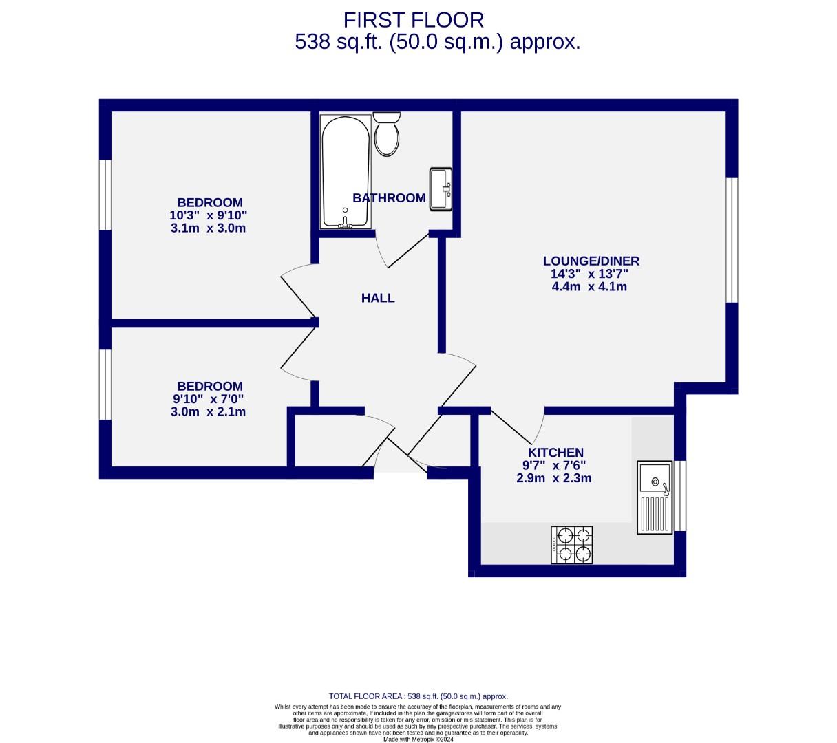 Floorplans For Field View House, Old School Walk, York