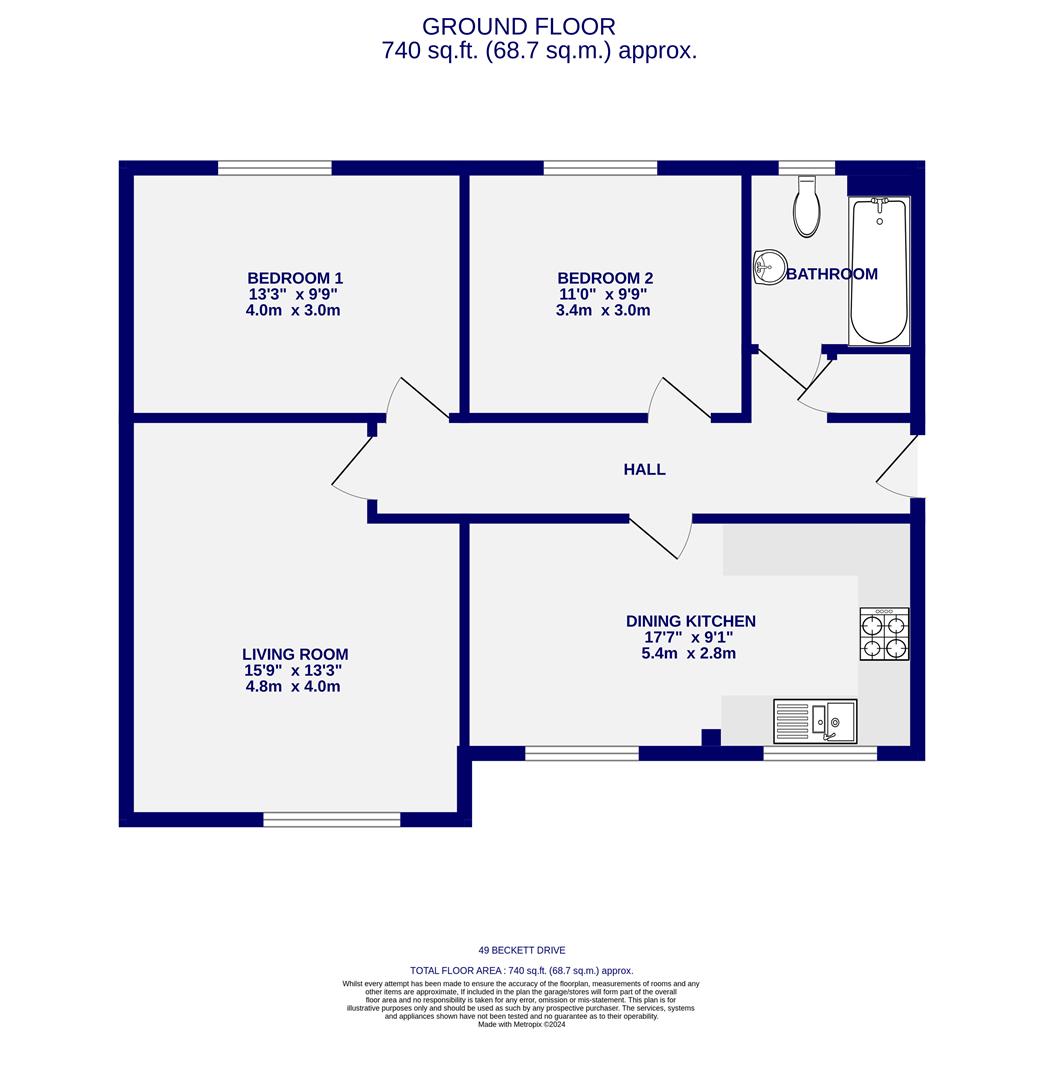 Floorplans For Beckett Drive, Osbaldwick, York, YO19 5RX