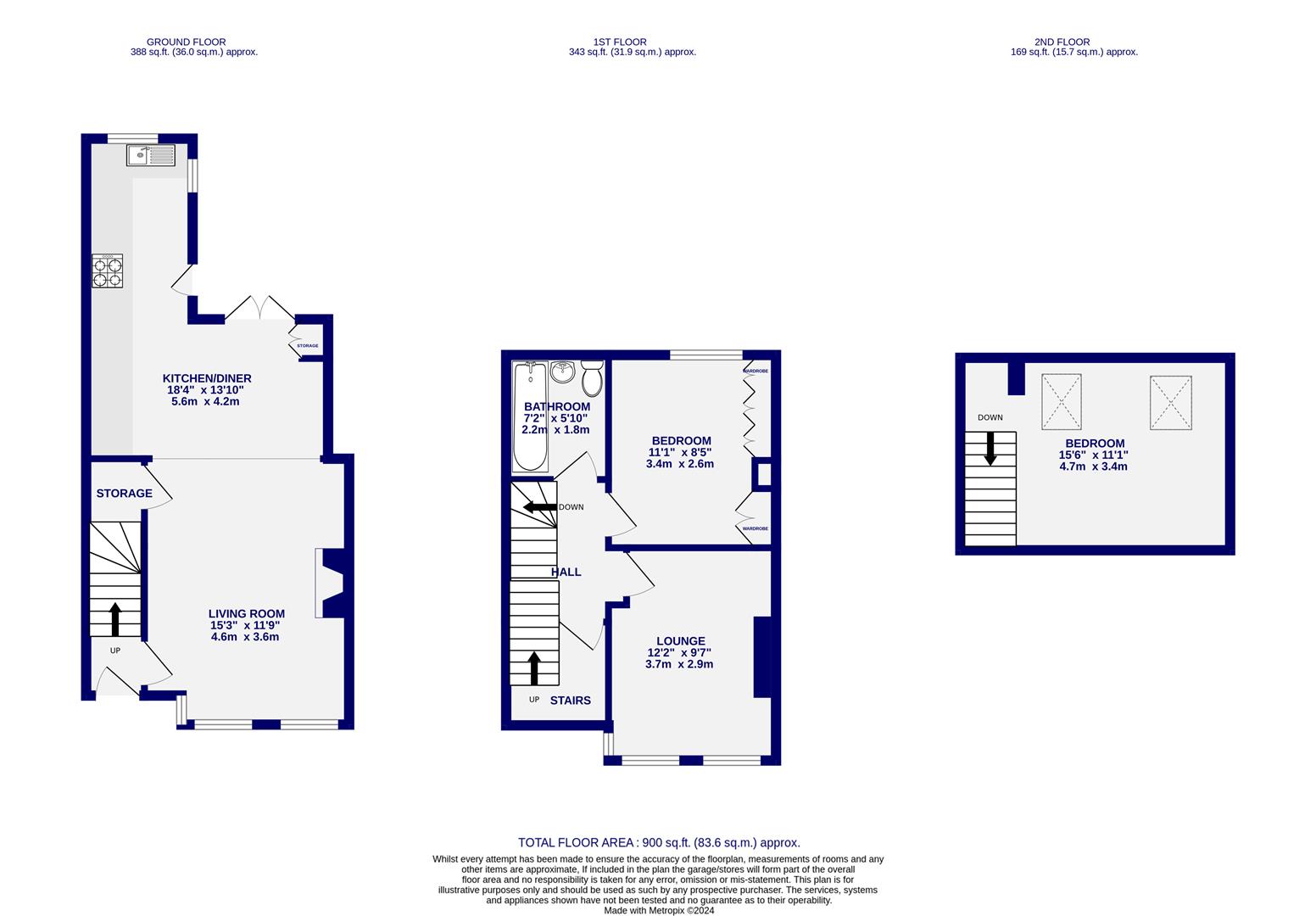 Floorplans For Temple Avenue, York, YO10 3RS
