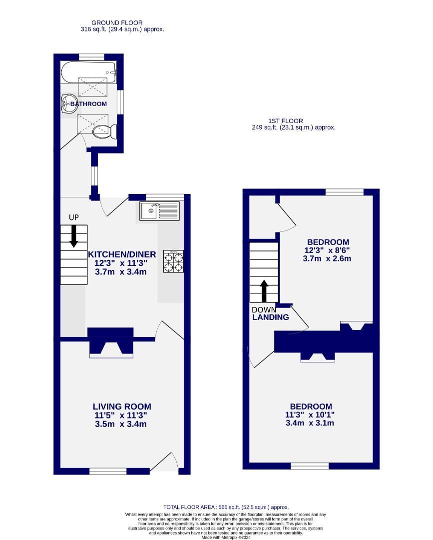 Floorplans For Railway View, off Tadcaster Rd, York