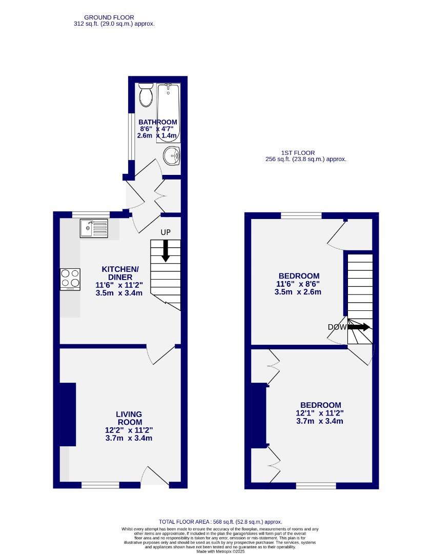 Floorplans For Kitchener Street, Huntington Road, York