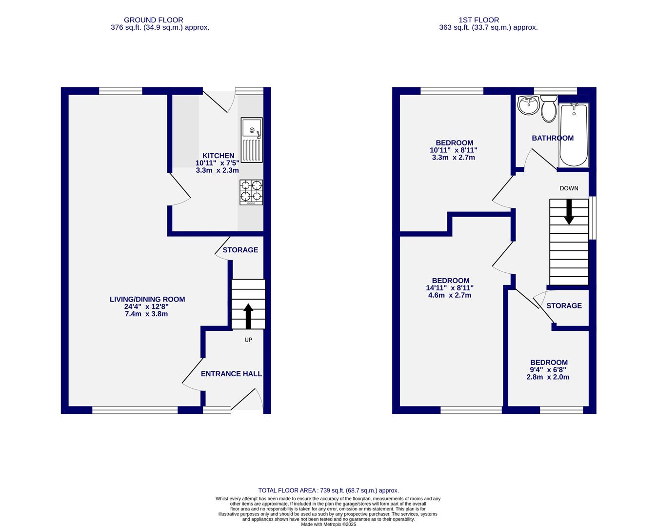 Floorplans For Butt Hill, Wigginton, York, YO32