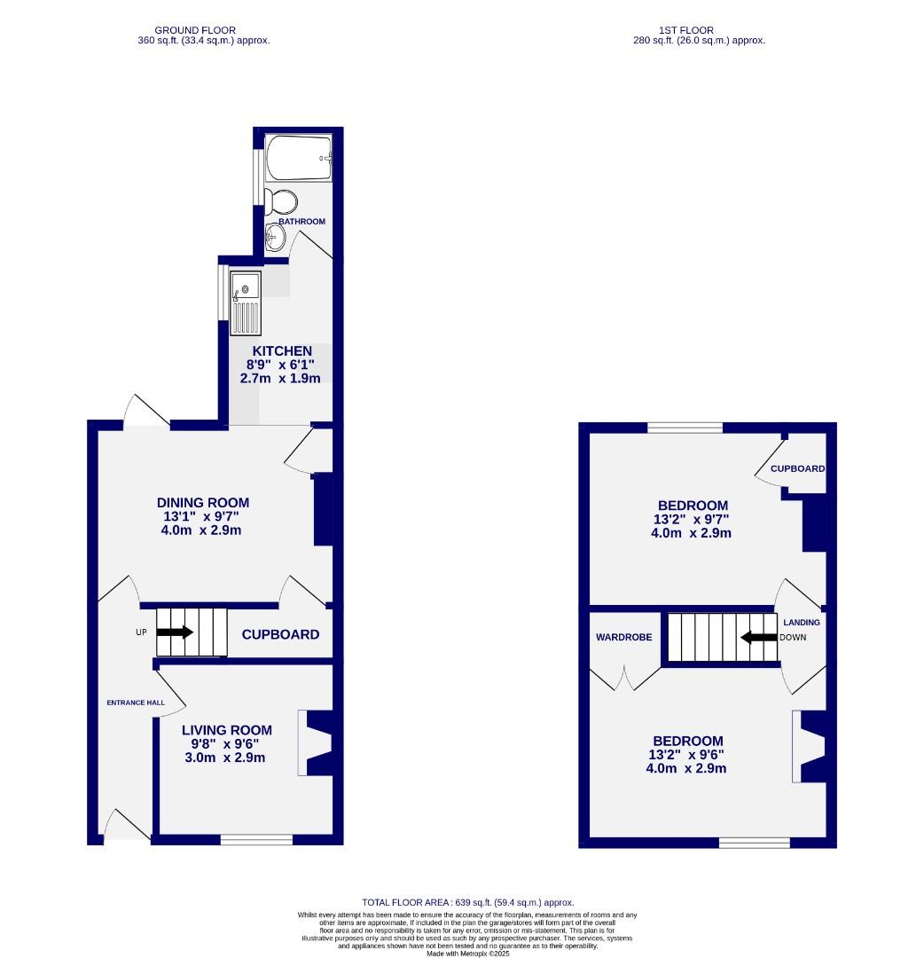 Floorplans For Gladstone Street, Acomb, York