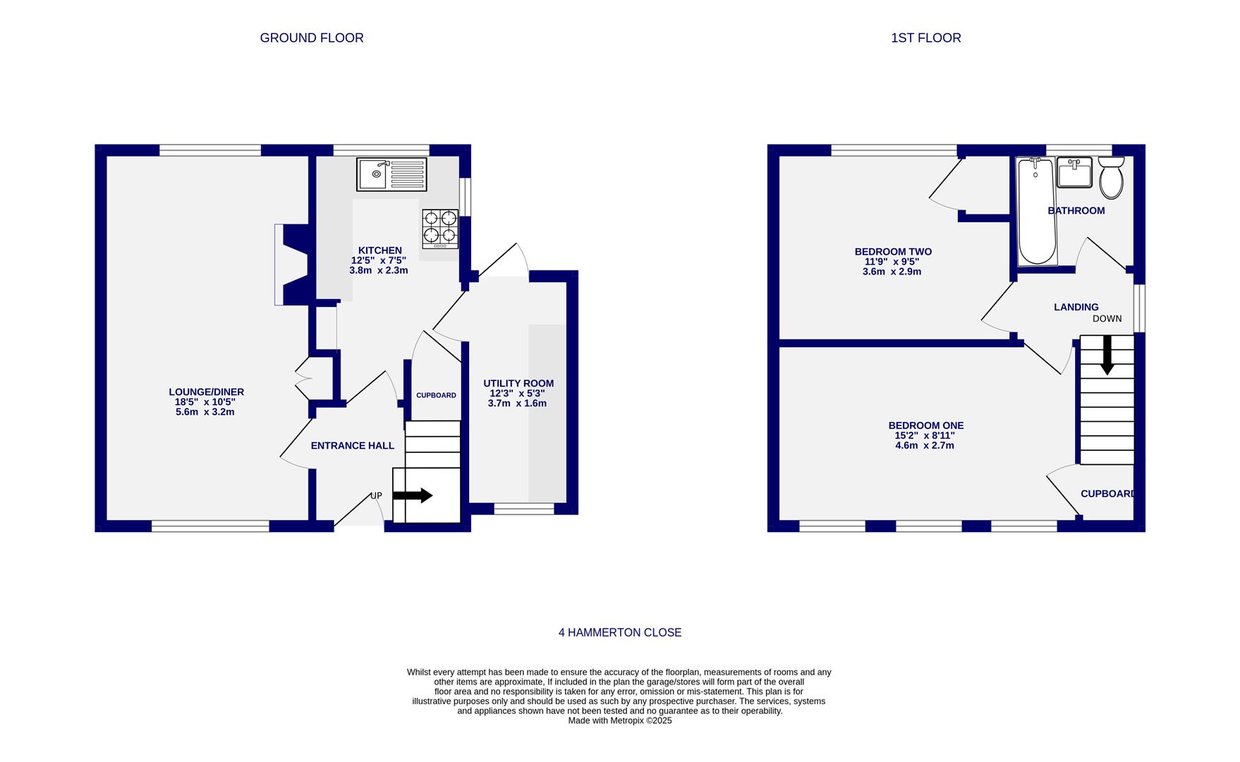 Floorplans For Hammerton Close, Acomb