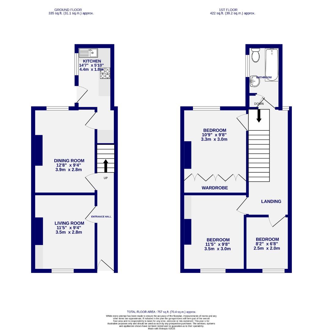 Floorplans For Eldon Terrace, York